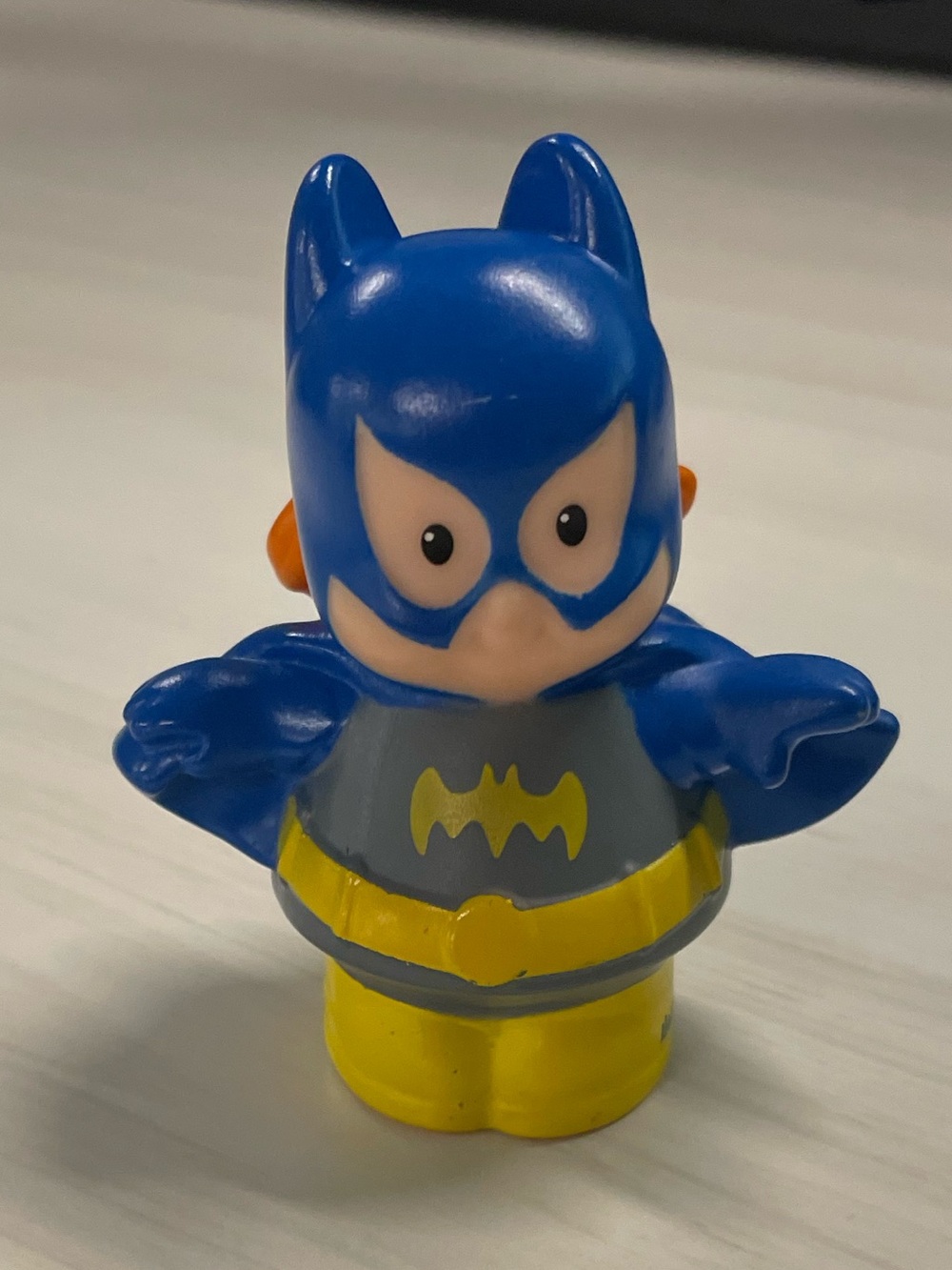 Little People Batgirl figure blue and yellow red hair